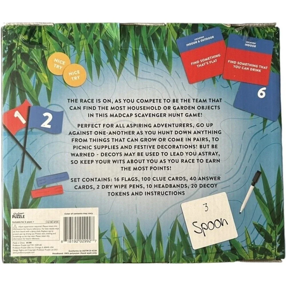 PROFESOR PUZZLE SCAVENGER HUNT GAME  Ages 6+ New